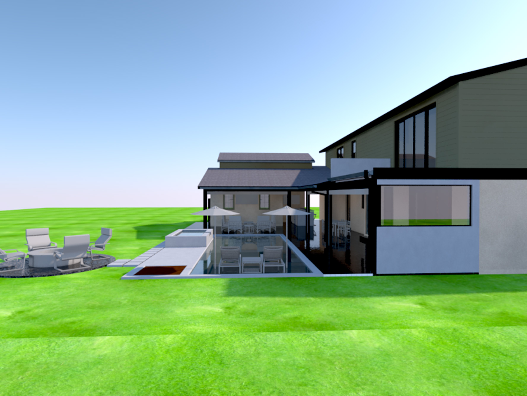 Front approach and garage view of a renovated Florida residence blending timeless form with modern livability.